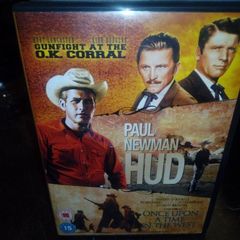 Western Dvd Collection- Hud, Once Upon A Time In The West, Gunfight At The O.k. Corral
