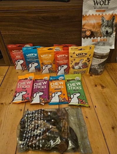 Premium Dog Food and Treats Mega Bundle: Lilys Kitchen and Red Mills Worth 172 euro.
