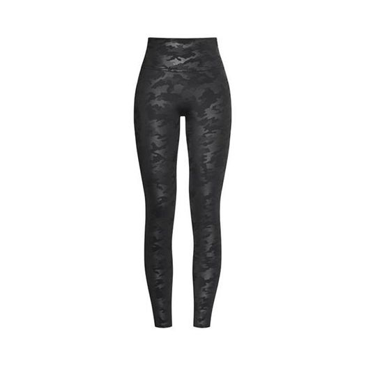 Spanx Camouflage Faux Leather Leggins Size Large