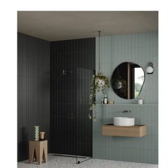 Black wall tiles, trim and grout from Tile style