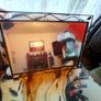 Mirror - Black Metal Frame Image 2