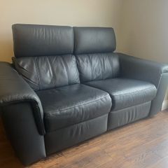 2 seater electric recliner navy blue