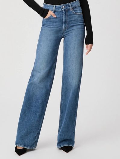 Paige Sasha distressed wide-leg jeans size 24 UK8
