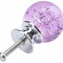 Clear Crystal Glass Drawer Knobs, Cabinet Knobs with Bubbles, 1.18inch Diameter, 10-Pack (AVAILABLE IN PURPLE AND BLUE) Image 3