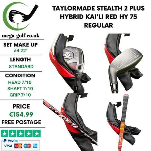 Taylormade Stealth 2 Plus Hybrid / #4 22 Degree / Kai'li Red Hy 75 Regular