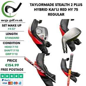 Taylormade Stealth 2 Plus Hybrid / #4 22 Degree / Kai'li Red Hy 75 Regular