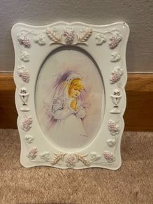 Photo Frame. (Porcelain Holy Communion)