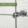 T316 Stainless Steel Trellis for Climbing Plants,Complete Set Wall Brackets and diameter 3 mm Steel Cable( 8 Holders,10m Rope ) Image 2
