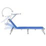 Folding Sun Loungers with Roof 2 pcs Aluminium&Textilene Blue Image 7