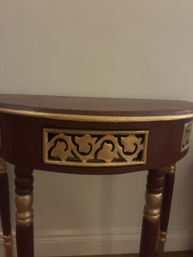 Small half moon table