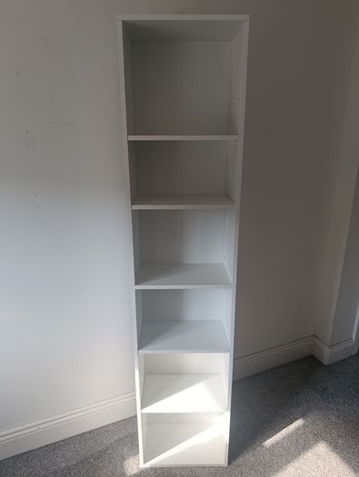 White Bookcase / Storage Shelf - Excellent Condition