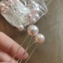 18 Pale Pink Pearl Hair Pins Image 3
