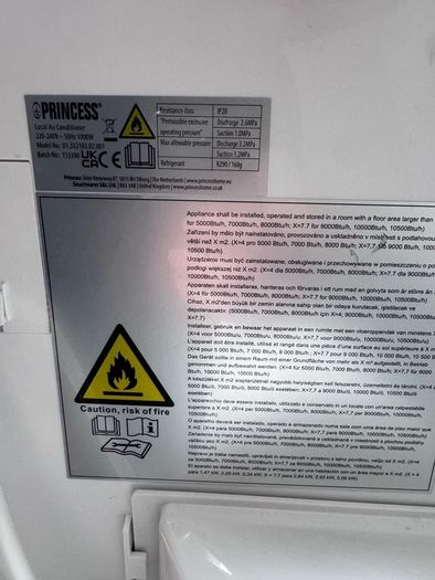 Princess 352103 Air Conditioner
