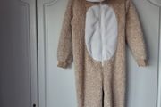 Reindeer fleece hooded onesie
