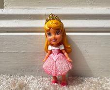 Disney Princess Mini Toddler Doll Sleeping Beauty Aurora approx. 9 cm. Used Please see photos