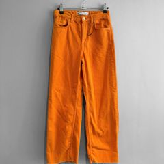 Pre Owned Primark Bright Orange Wide Leg Denim Jeans