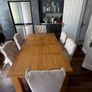 Wooden Oak dining table with 6 chairs (extendable) Image 2