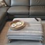 Stylish Upholstered Footstool, Ottoman on Castors Image 2