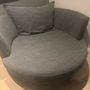 Charcoal swivel love seat