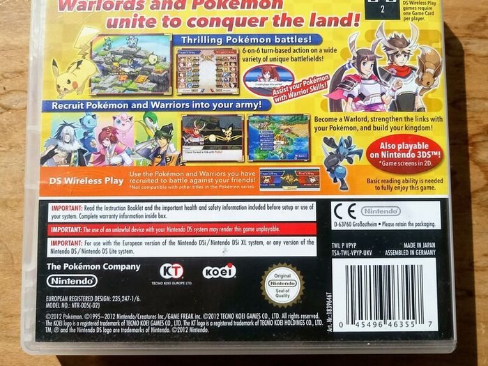 Nintendo DS Pokemon Conquest