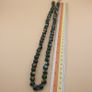 Vintage African Eyes Green Glass Beads Necklace 22 inches Image 7