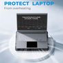 Cooling Pad 12"-17" Laptop air Cooler with 3 Ultra Quiet Fans, Ergonomic Comfort Notebook Cooler with 2 USB Ports, HV-F2056, Black & Blue Image 2