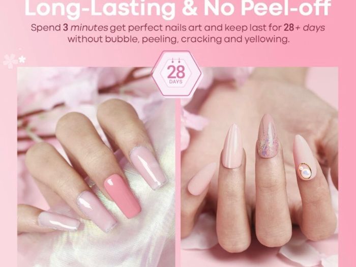 Gel Nail Polish Kit Starter with U V Lamp Portable LED Dryer Lamp, 6 Colors Soak Off Pastel Pink Gel Nail Polish Set/Gel Top & Base Coat/Essential Manicure Tools Nail Art Kit