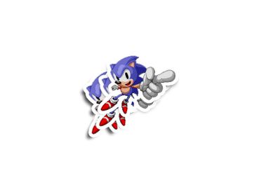 Sonic The Hedgehog Sprite Glossy Stickers 2-Pack