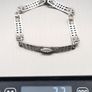 Vintage Geometric 925 Sterling Silver Cubic Zirconia Bracelet Image 9