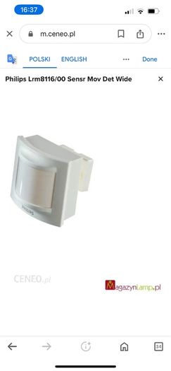 Philips Lrm8116/00 Sensor moving detection Wide