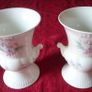 Pair Of Aynsley Little Sweetheart Pattern Two Handled Bone China Gold Gilt Vases Made In England Image 3
