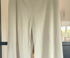 Mango soft linen blend trousers Size L 14/16