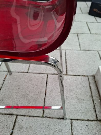 Domitalia Red Seated Bar Stool