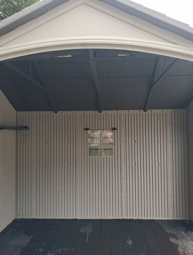 Lifetime brand 8 ft. X 10 ft. (3.05 metre X 2.44 metre) outdoor maintenance free storage shed