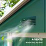 Garden Shed 6.5ft x 3.5ft Large Metal Shed for Outdoor Storage with Double Sliding Doors and 4 Vents Image 6
