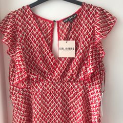Girl in Mind red print dress size 16 New with tags