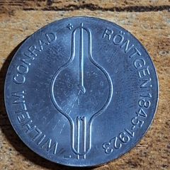 German Democratic Republic, Germany, 5 Mark 1970, Wilhelm Rontgen - free standard postage