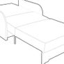 Purple fabric sofa bed Image 2