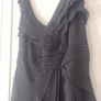 Fab black chiffon maxi dress size 14 Image 3
