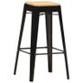 Bar Stools 2 pcs Black Solid Mango Wood Image 8