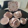Tuscan  pale pink Mid century stunning 21 piece china tea set Image 3