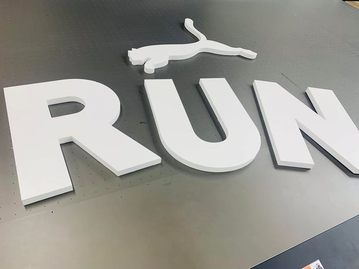 Large 19mm thick foamex letters and logos
