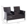 NEW SALE Rattan Chair Furniture Set W/ Middle Tea Table-Brown (FREE SHIPPING) Image 3
