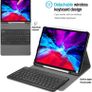 Keyboard Case iPad Pro 12.9 2020 & 2018 Keyboard Case with Pencil Holder, Slim Lightweight Smart Cover with Detachable Wireless Keyboard for iPad Pro 12.9 inch 4th Gen 2020 / 3rd Gen 2018, 2019 2020, 2021, 2022 Image 6