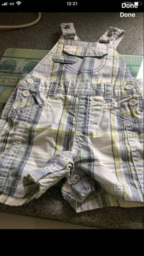 Boys dungaree shorts 0/3 mths