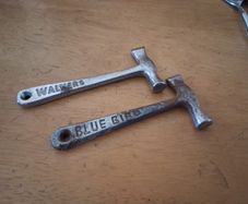 2 antique Toffee Hammers Blue Bird and Walkers