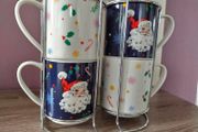 Retro Vintage Style Christmas Nesting Mugs