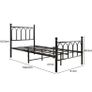 Single Metal Bed Frame 90 x 190 cm with Headboard and Footboard Image 2