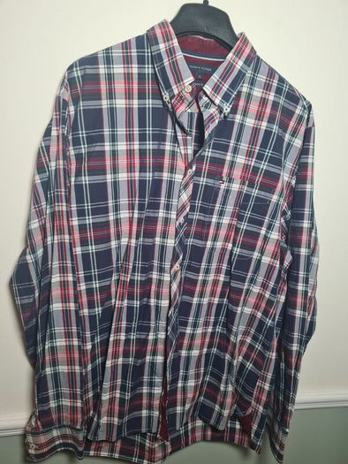 Mens Tommy Hilfiger Check Shirt Custom Fit Size Xl Extra Large