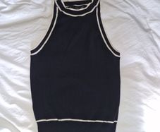 Mango Black & Cream Top